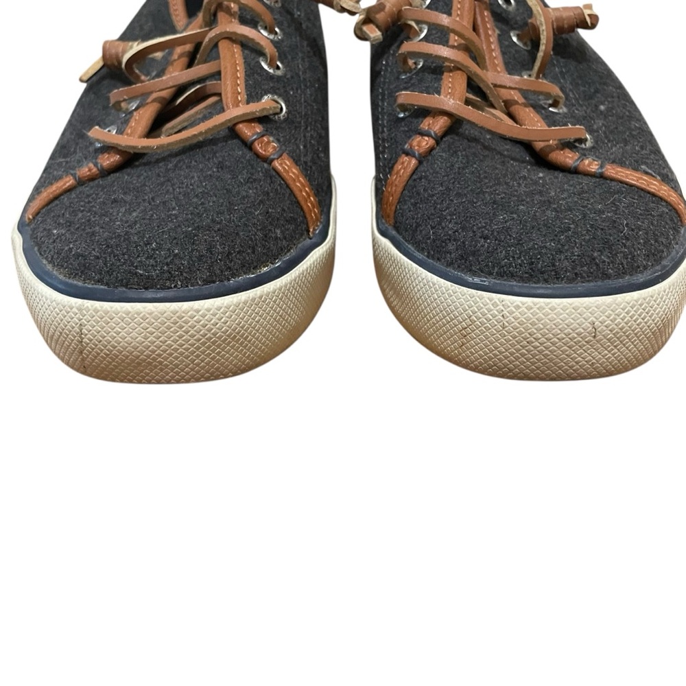 Sperry Women’s Wool Felt Sneakers Charcoal Brown Trim Size 10M - Picture 4 of 8
